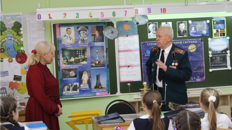 Встреча обучающихся столичной школы № 62 с полковником космонавтики Южалиным Е.Н